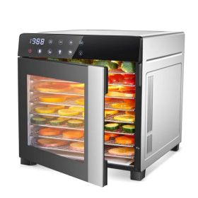 Food Dehydrator Machine 25QT, 8 Trays Stainless Steel Dehydrator Machine, Large Capacity Dehydrators For Food And Jerky, Herbs, Yogurt, Veggies, Dog T