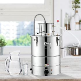 Alcohol Still, 15 Gal 50L Water Alcohol Distiller, Home Distillery Kit Include Stainless Steel Tube & Pump & One-way Exhaust Valve & Thermometer (30-1