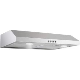 30 Inch Kitchen Under Cabinet Range Hood 500 CFM Stainless Steel 3-Speed