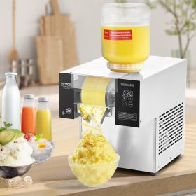 Commercial Snowflake Ice Machine 375LBS/24H Stainless Steel For Ice Cream