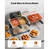 Commercial Electric Deep Fryer, 9.51 Qt, 1700W Stainless Steel Countertop Fryer with Large & Small Baskets, Overheat Protection, Temp Control, Timer