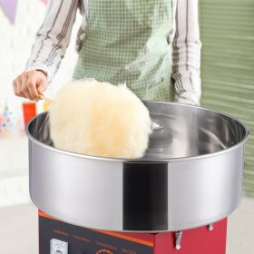Electric Cotton Candy Machine, 1000W Candy Floss Maker, Commercial Cotton Candy Machine With Stainless Steel Bowl, Sugar Scoop, And Drawer, Perfect Fo (Option: Red)