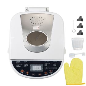 Bread Maker, 19-in-1 2LB Dough Machine, Nonstick Ceramic Pan Automatic Breadmaker with Gluten Free Setting, Whole Wheat Bread Making, Digital (capacity: 2 lb, Power: 650 W)